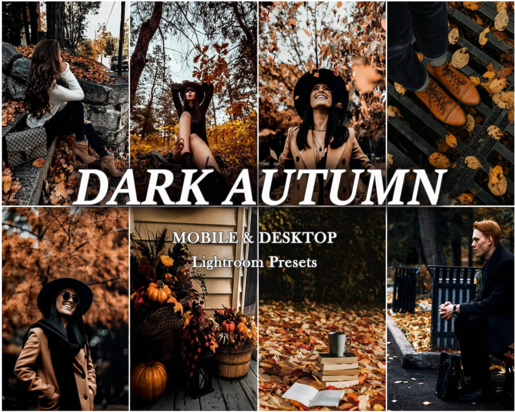 20 Dark Autumn Presets, Autumn LIGHTROOM Presets, Fall presets, Mobile Preset, Halloween Preset, moody warm preset, Black Desktop Preset Free Download 1 nencyha.com dark autumn presets autumn lightroom 0
