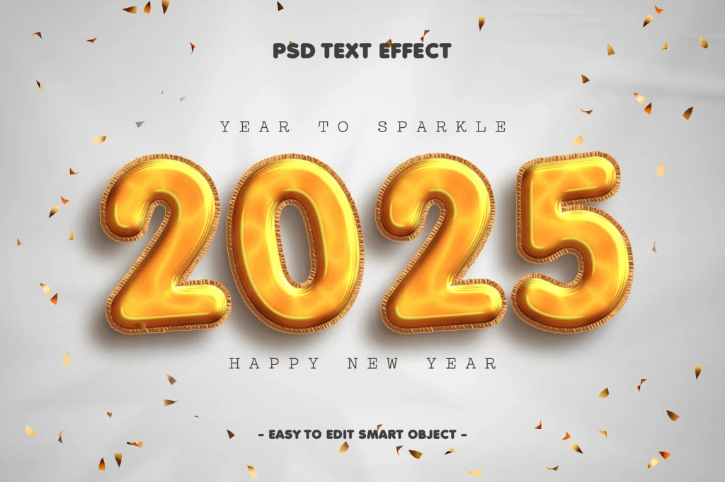 New Year 2025 Golden Balloon Style Text Effect Free Download 1 nencyha.com new year 2025 golden balloon style text effect 0