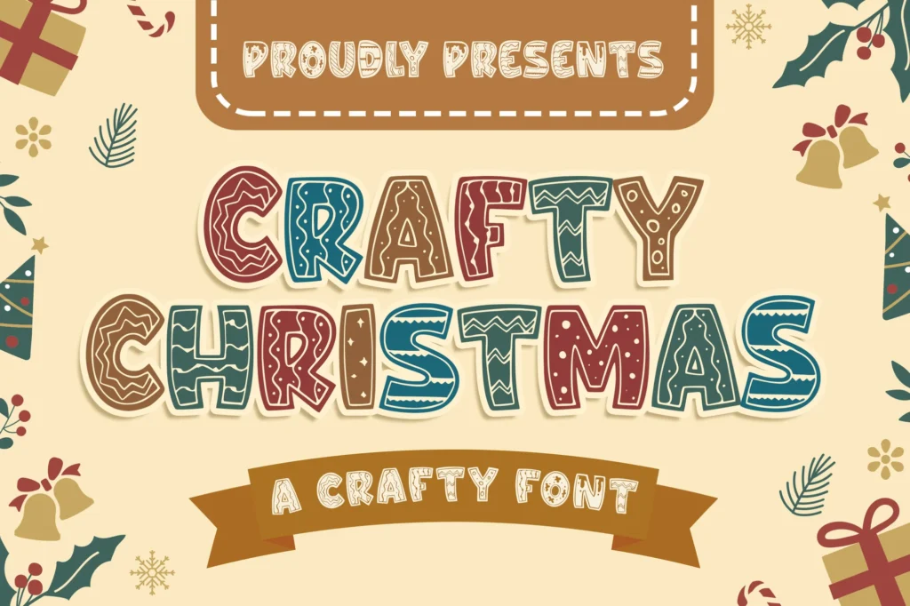 Crafty Christmas a Playful Font Free Download 1 nencyha.com crafty christmas a playful font 0