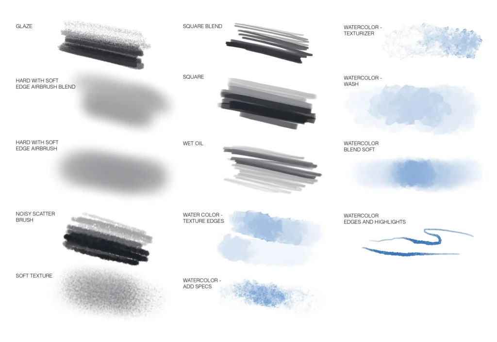 Bộ Cọ Siêu Anh Hùng Với 200+ Cọ Vẽ Dành Cho Clip Studio Paint & Photoshop 1 01 PAINTERLY WATERCOLOR