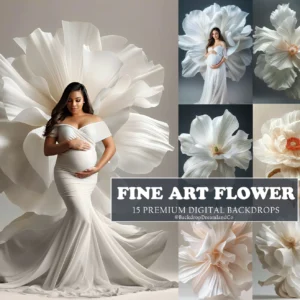 Gói Phong Nền Hoa Dành Cho Chụp Ảnh Bầu (JPG) B35G22