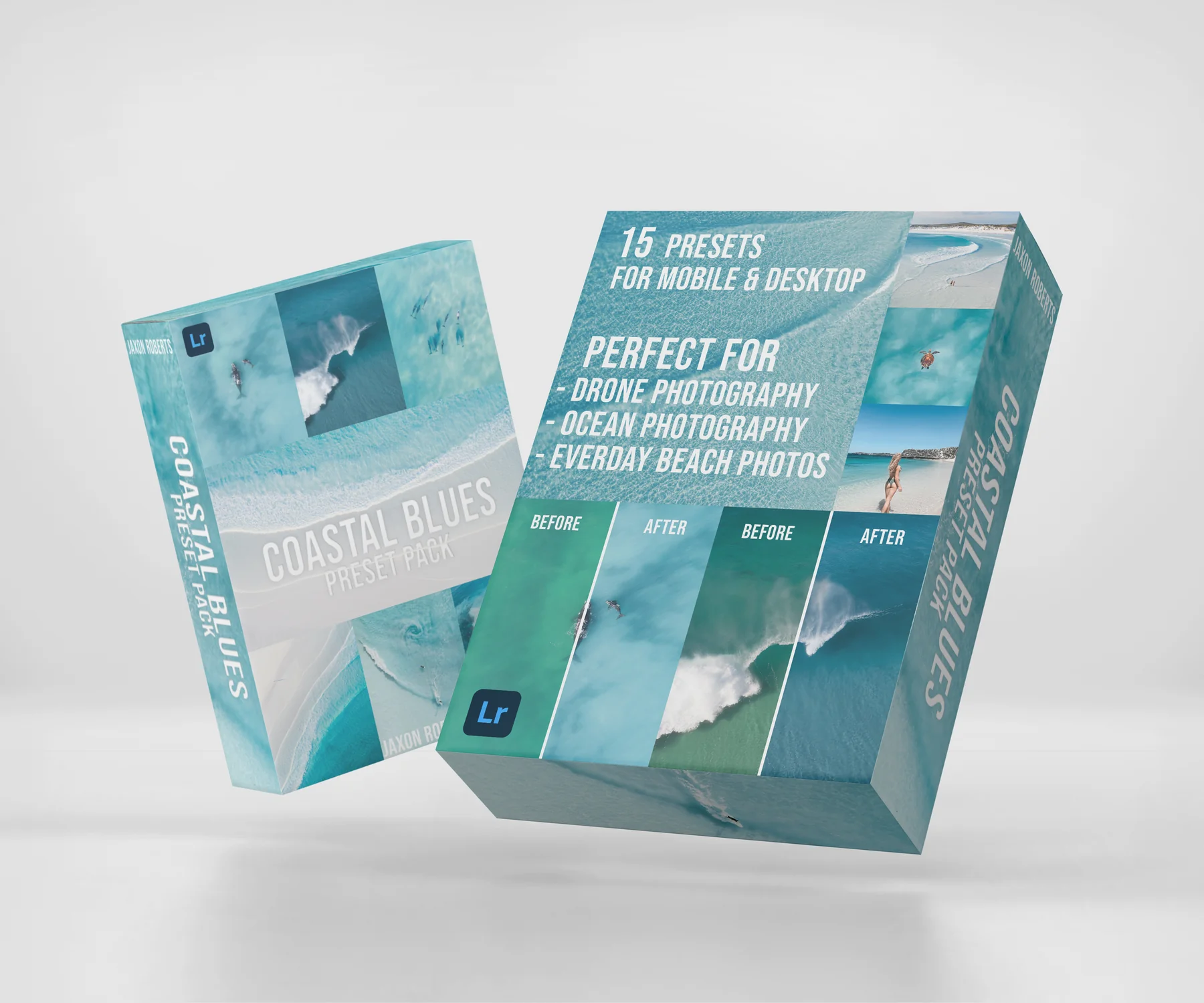 Jaxon Roberts - Coastal Blues Preset Pack – Gói preset 15 preset thiết kế riêng cho nhiếp ảnh đại dương - du lịch và bãi biển (xmp/acr, dng) T40H95 2 nencyha.com jaxon roberts coastal blues preset pack 0