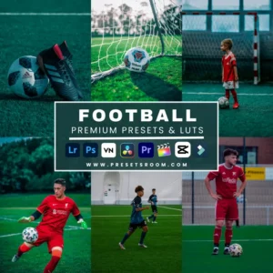 Presetsroom - FootBall Lightroom Presets & Luts Collection – Preset bóng đá cao cấp màu sắc rực rỡ độ tương phản động và chi tiết cấp độ chuyên nghiệp (xmp/acr, dng, cube) B90D70