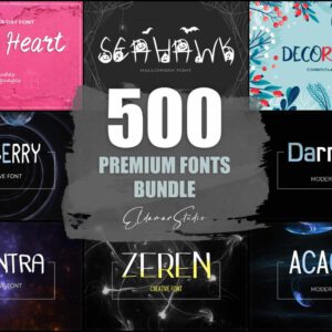 Eldamar Studio - 500 Premium Fonts Bundle – Bộ Sưu Tập 500 Phông Chữ Độc Đáo Dành Cho Thiết Kế A90O79