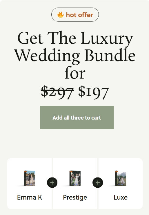 Gamut - The Luxury Wedding Bundle – Bộ sưu tập LUTs phim cưới phong cách sang trọng của Gamut (cube) G96Z39 1 Gamut - The Luxury Wedding Bundle – Bộ sưu tập LUTs phim cưới phong cách sang trọng của Gamut(cube) G96Z39