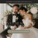 KCP Signature AI Preset Collection 2026 — Bộ sưu tập cài đặt trước AI đặc trưng của KCP 2026 dành cho Nhiếp ảnh cưới (xmp/acr) R113X00