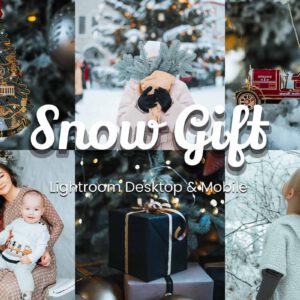 3Motional - Snow Gift Lightroom Bundle — Bộ sưu tập 30 Preset giáng sinh mùa đông mát mẻ và tươi sáng 2026 (xmp/acr, dng) X115X71