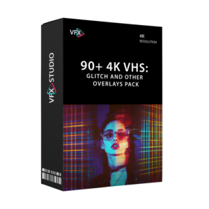 90+ 4k VHS - Glitch and Other Overlays Pack — Gói hiệu ứng Glitch cổ điển 4K thiết yếu và các hiệu ứng khác dành cho video của bạn (mp4) X119T40
