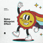 Retro Misprint Design Effect — Mẫu PSD hiệu ứng thiết kế lỗi in ấn kiểu cổ điển (psd) X117R07