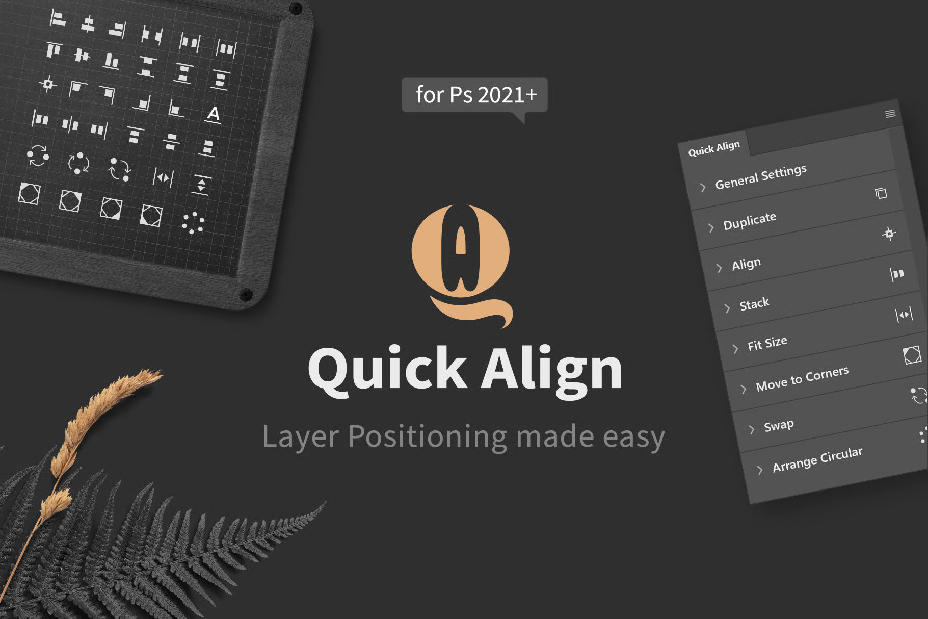 Quick Align - Layer Positioning Made Easy — Plugin căn chỉnh vị trí đối tượng trong Photoshop (ccx) R127X77 1 Quick Align - Layer Positioning Made Easy — Plugin căn chỉnh vị trí đối tượng trong Photoshop (ccx) R127X77