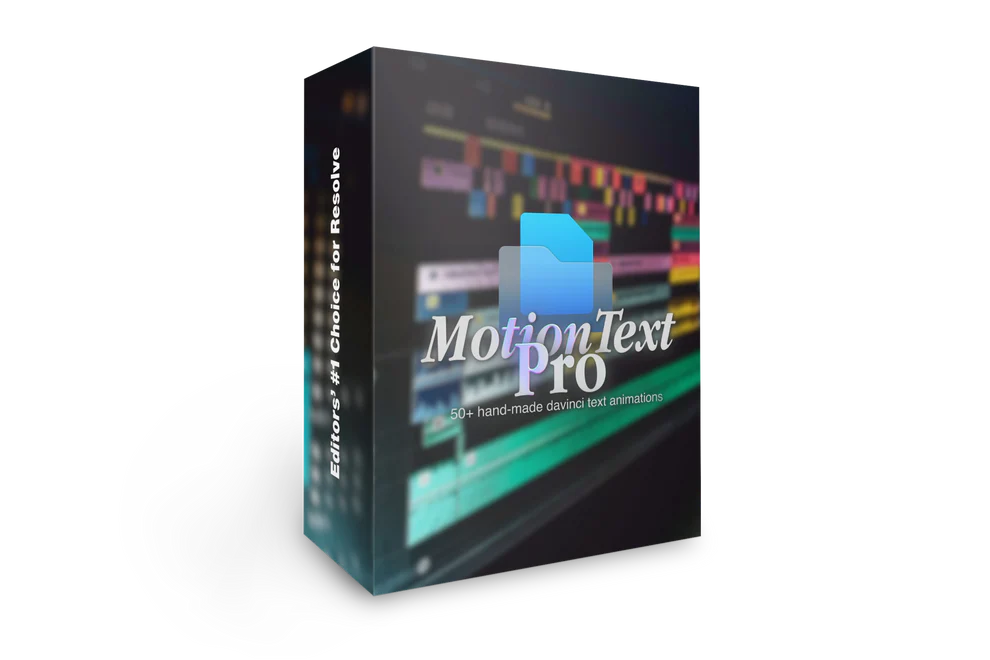 Ryan Herrick - Motion Text Pro V1 (Updated 2026) — Gói 42 hiệu ứng hoạt ảnh văn bản mượt mà tinh tế và thu hút người xem của Ryan Herrick dành cho DaVinci Resolve R130T60