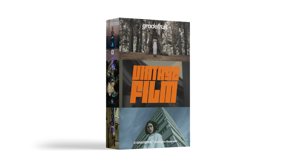 Vintage Film LUTs & LR Presets — Gói Preset và LUTs màu sắc phai nhạt của phim cổ điển (xmp/acr, cube, drx) D129X56