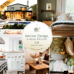 Interior Design & Real Estate Lightroom Presets & AI Tools v2.0 – Desktop & Mobile — Bộ Preset Luxe Interior Design & Real Estate Dành Cho Nội Thất và Bất Động Sản (xmp/acr, dng) D136X64