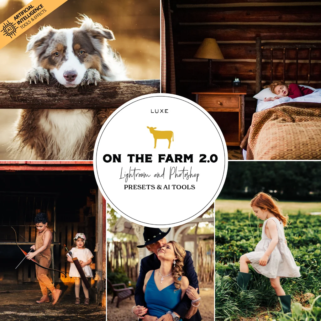 Luxe Lens - On the Farm 2.0 Lightroom Presets & AI Tools — Bộ sưu tập Preset dành cho Nhiếp ảnh đồng quê nông thôn (xmp/acr, dng) R144O